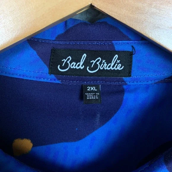 Bad Birdie Palmnado &‎ Blue Dreams Polo Shirt Mens 2XL Stretch Golf Lot of 2